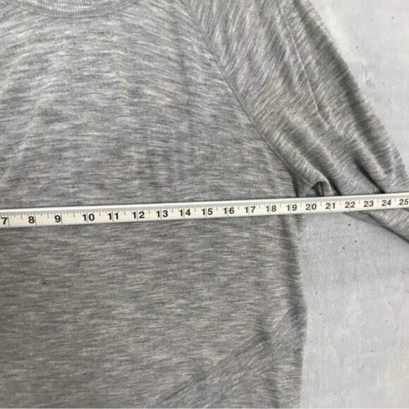 Athleta Cross Front Long Sleeve Top Gray Sz Medium - Picture 6 of 7